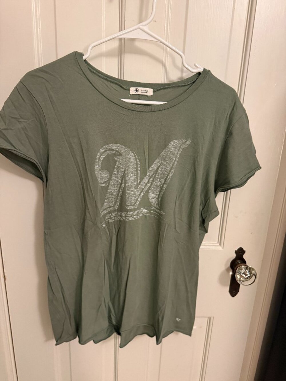 ’47 Brand Milwaukee Brewers T-Shirt – Olive/Army Green – XL